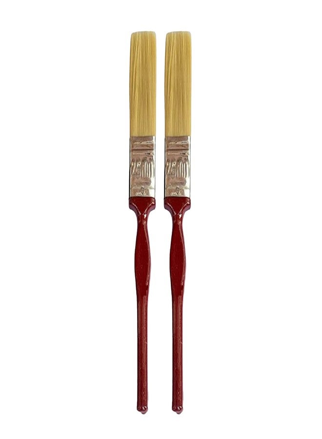 super brush Super Paint Brush RED (25 mm) for Oil Painting, Canvas Painting, Wall Painting and Cleaning Delicate Items 2 pc - Image 2